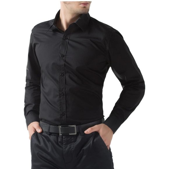 Paul Jones Men's Long Sleeves Button Down Dress Shirt XL - Picture 2 of 8